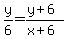 y%2F6=%28y%2B6%29%2F%28x%2B6%29