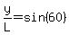 y%2FL=sin%2860%29
