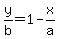 y%2Fb=1-x%2Fa