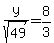 y%2Fsqrt%2849%29=8%2F3