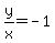 y%2Fx=+-1