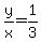 y%2Fx=1%2F3