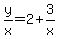 y%2Fx=2%2B3%2Fx