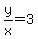 y%2Fx=3