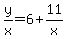 y%2Fx=6%2B11%2Fx
