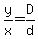 y%2Fx=D%2Fd
