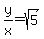 y%2Fx=sqrt%285%29