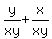 y%2Fxy%2Bx%2Fxy