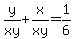 y%2Fxy%2Bx%2Fxy=1%2F6