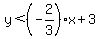 y%3C%28-2%2F3%29x%2B3