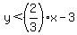 y%3C%282%2F3%29x-3