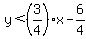 y%3C%283%2F4%29x-6%2F4
