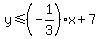 y%3C=%28-1%2F3%29x%2B7