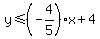 y%3C=%28-4%2F5%29x%2B4