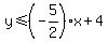 y%3C=%28-5%2F2%29x%2B4