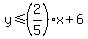 y%3C=%282%2F5%29x%2B6
