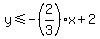y%3C=-%282%2F3%29x%2B2