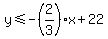 y%3C=-%282%2F3%29x%2B22