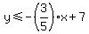y%3C=-%283%2F5%29x%2B7