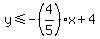 y%3C=-%284%2F5%29x%2B4