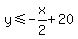 y%3C=-x%2F2%2B20