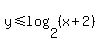y%3C=log%282%2C%28x%2B2%29%29