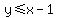 y%3C=x-1