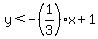 y%3C-%281%2F3%29x%2B1