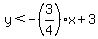 y%3C-%283%2F4%29x%2B3