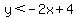 y%3C-2x%2B4