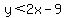 y%3C2x-9