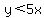 y%3C5x