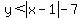 y%3Cabs%28x-1%29-7