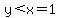 y%3Cx=1