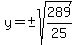 y=%22%22%2B-sqrt%28289%2F25%29