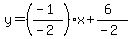 y=%28%28-1%29%2F%28-2%29%29x%2B%286%29%2F%28-2%29
