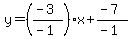 y=%28%28-3%29%2F%28-1%29%29x%2B%28-7%29%2F%28-1%29