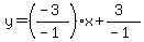 y=%28%28-3%29%2F%28-1%29%29x%2B%283%29%2F%28-1%29
