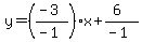 y=%28%28-3%29%2F%28-1%29%29x%2B%286%29%2F%28-1%29