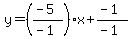 y=%28%28-5%29%2F%28-1%29%29x%2B%28-1%29%2F%28-1%29