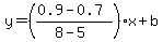y=%28%280.9-0.7%29%2F%288-5%29%29x%2Bb