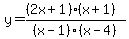 y=%28%282x%2B1%29%28x%2B1%29%29%2F%28x-1%29%28x-4%29%29