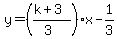 y=%28%28k%2B3%29%2F%283%29%29x-1%2F3