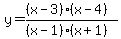 y=%28%28x-3%29%28x-4%29%29%2F%28%28x-1%29%28x%2B1%29%29