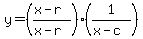 y=%28%28x-r%29%2F%28x-r%29%29%281%2F%28x-c%29%29