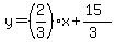 y=%28%2B2%2F3%29x%2B%2815%29%2F%283%29