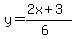 y=%28%2B2x%2B3%29%2F%286%29