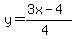 y=%28%2B3x-4%29%2F%284%29