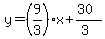 y=%28%2B9%2F3%29x%2B%2830%29%2F%283%29