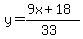 y=%28%2B9x%2B18%29%2F%2833%29
